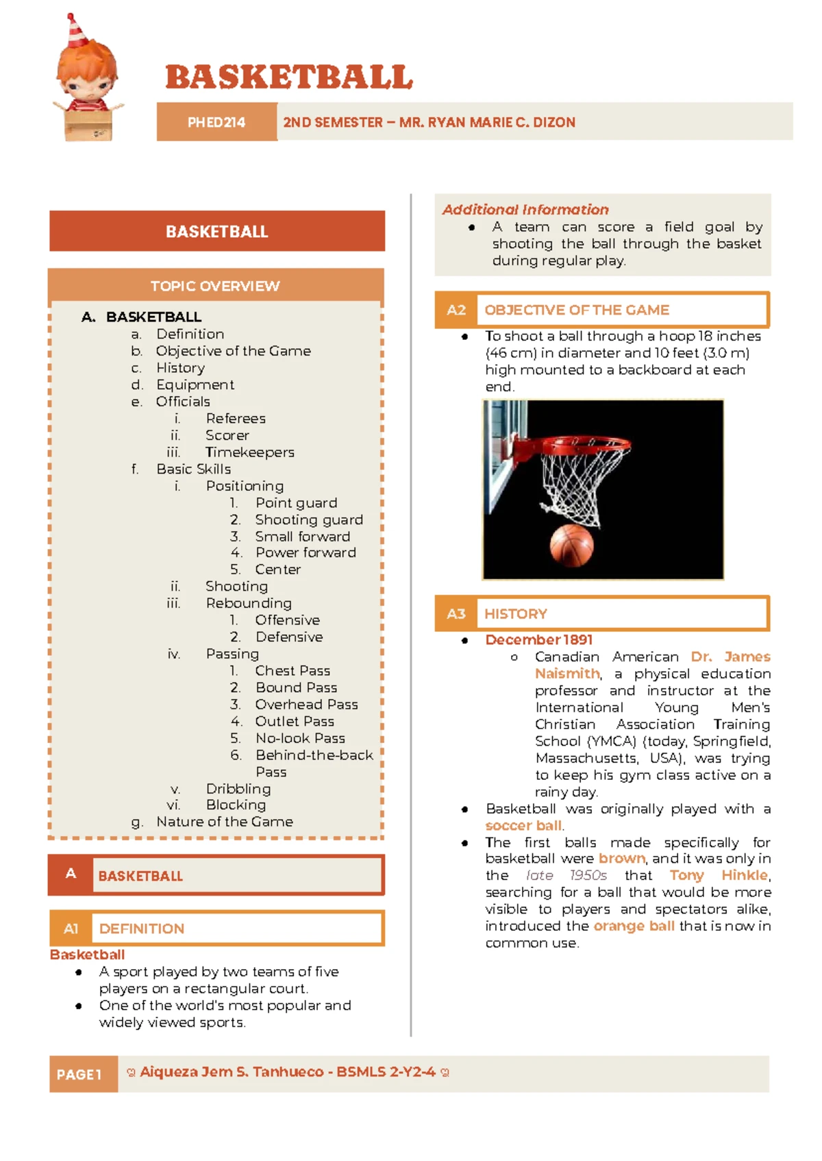 PE 4TH - NOTES IN PHYSICAL EDUCATION 4TH QUARTER - Lesson 1 Definitions ...