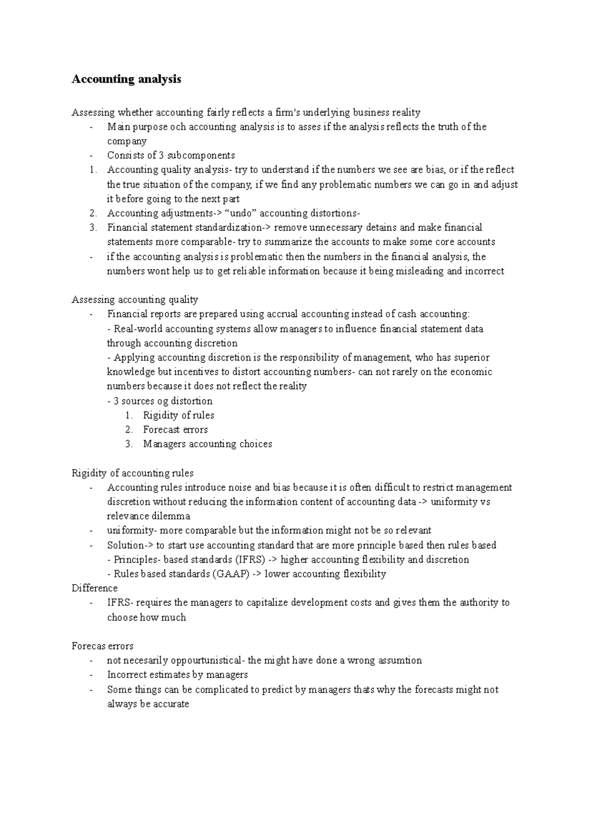 Lecture 3 - Accounting Analysis: Assessing Quality & Business Reality ...