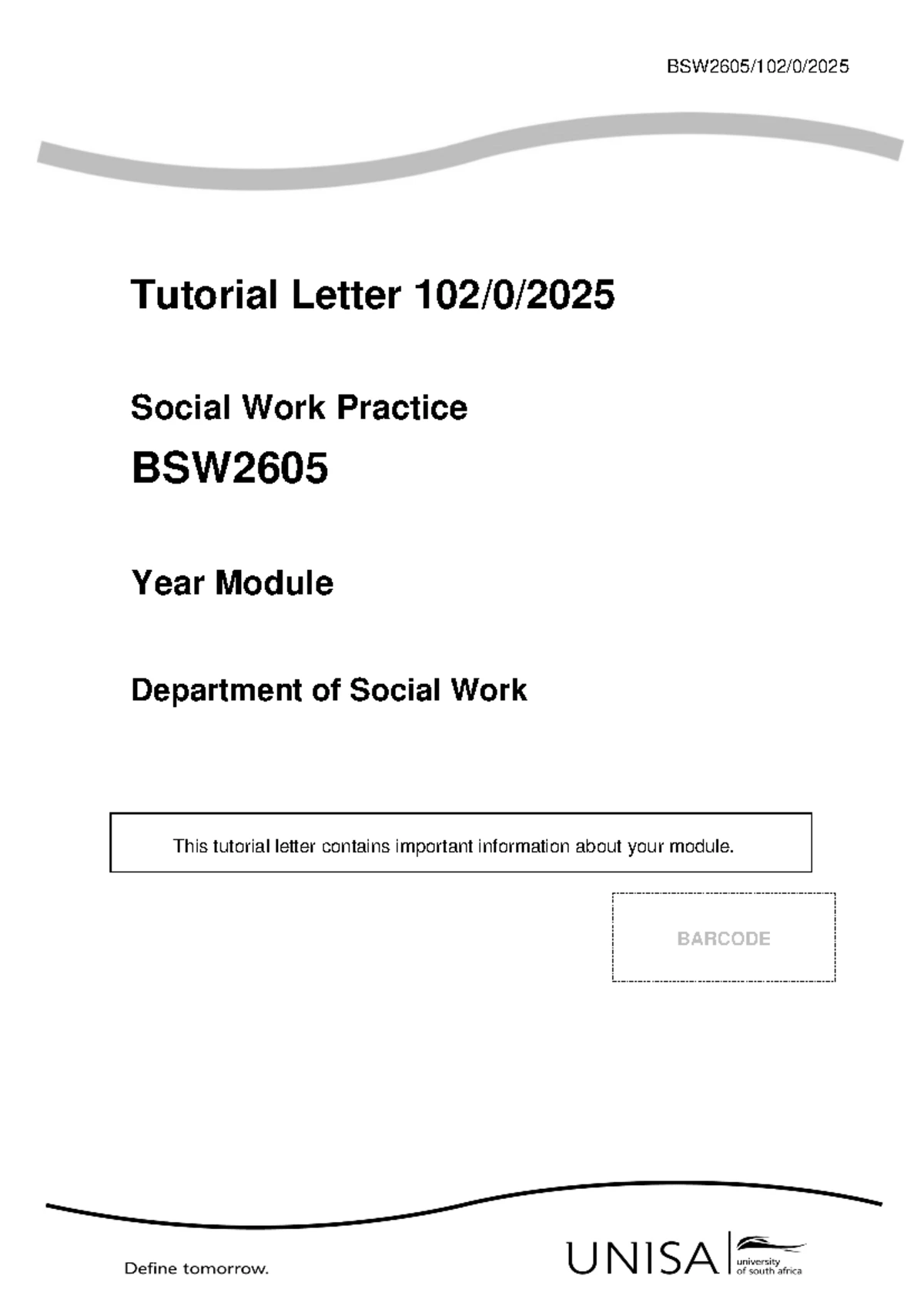BSW2602 Assignment 02 Guidelines and Requirements (2024) - Studocu