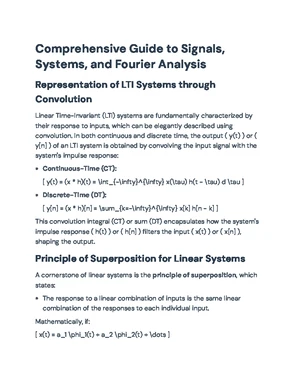ECE30100: Signals and Systems Lecture Notes on Fourier Series and LTI ...