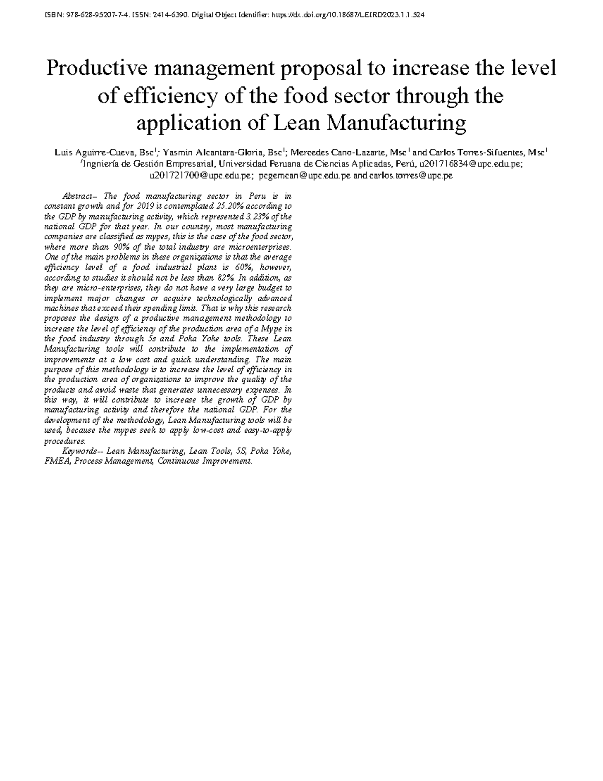 **Lean Manufacturing Strategies to Enhance Food Sector Efficiency (GEM ...