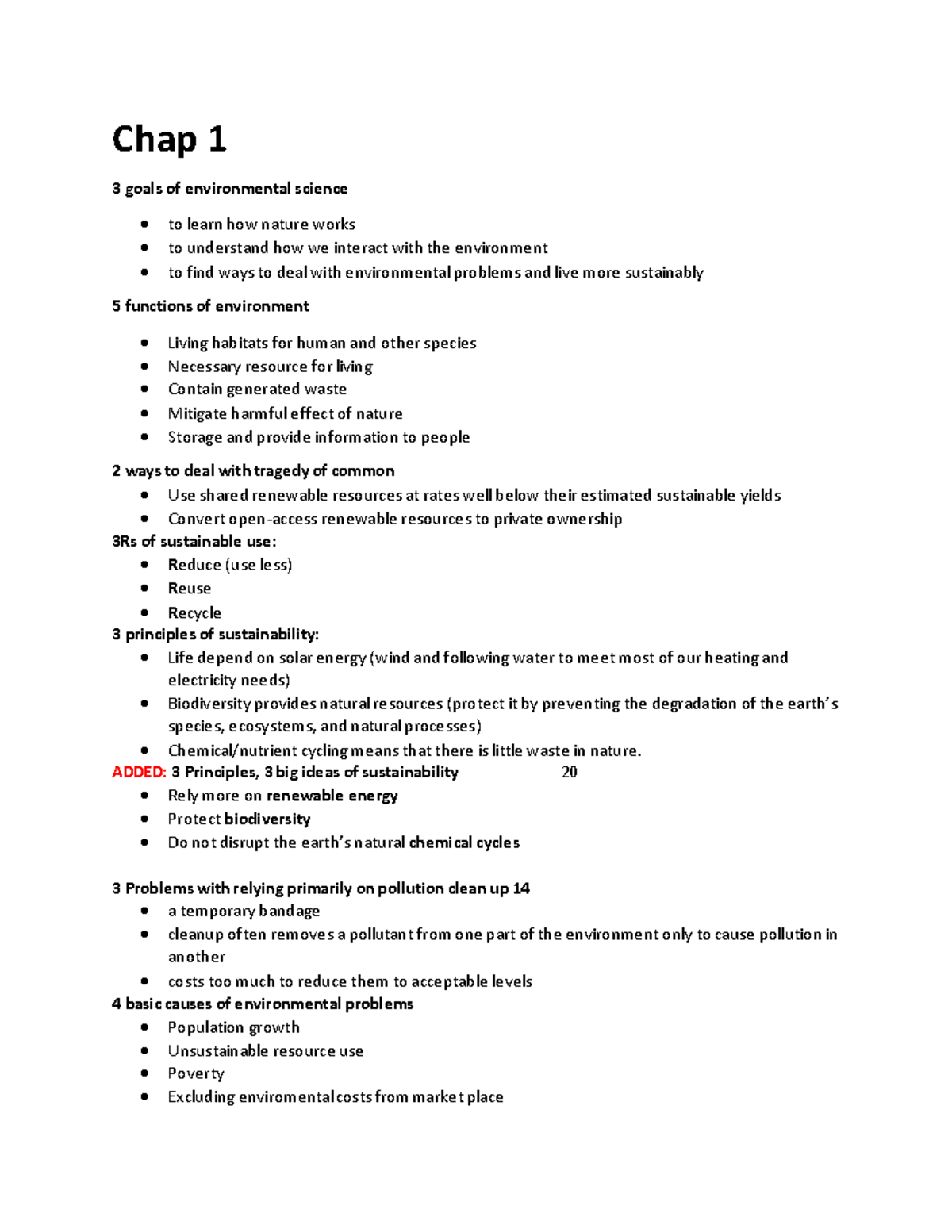 Midterm Study Notes: Environmental Science Concepts and Principles ...