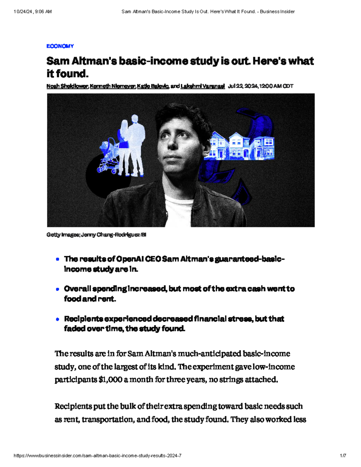 Sam Altman's Basic-Income Study Is Out. Here's What It Found ...