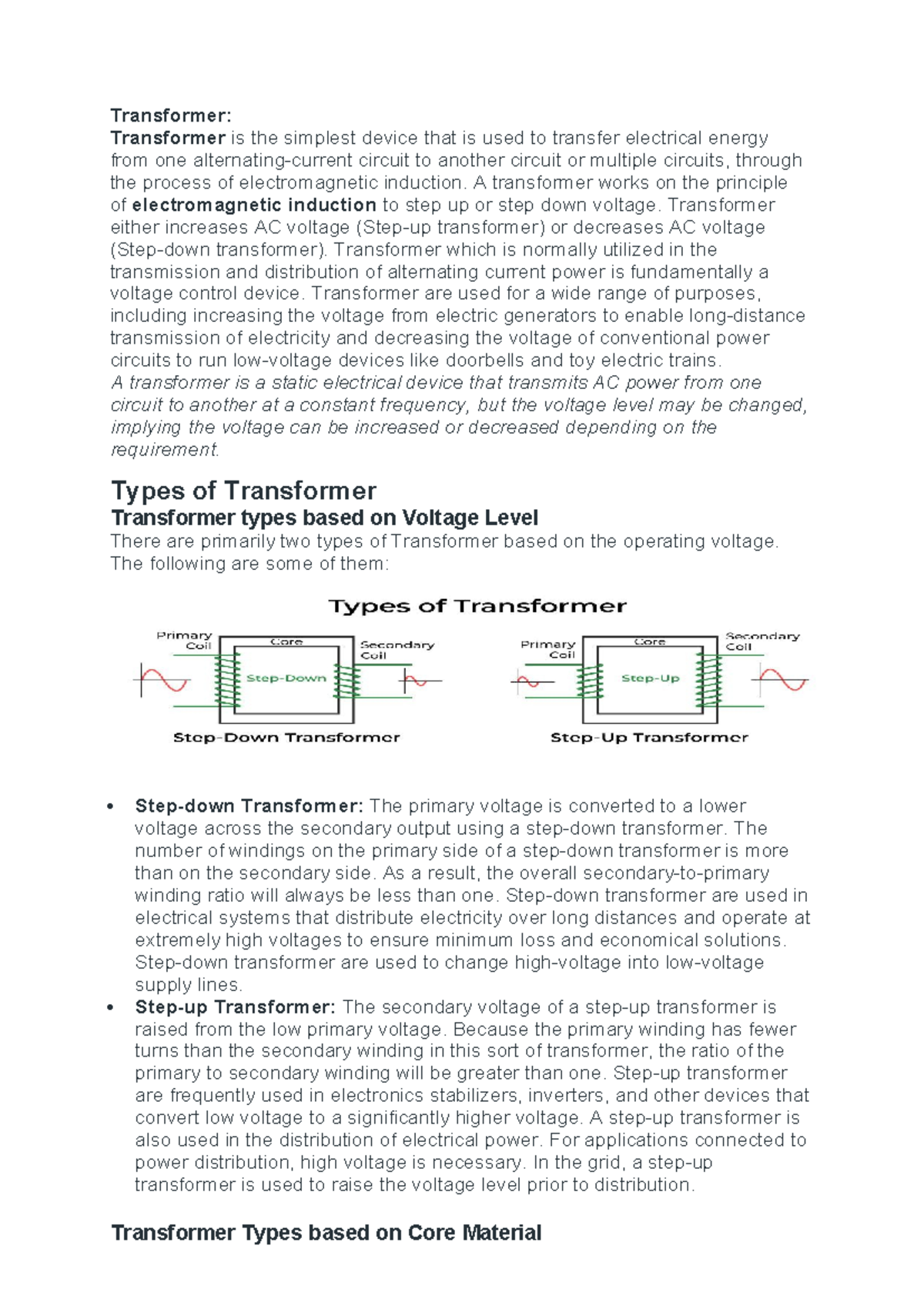 UNIT 4 - LECTURE NOTES ON TRANSFORMERS AND INDUCTION MOTORS - Studocu