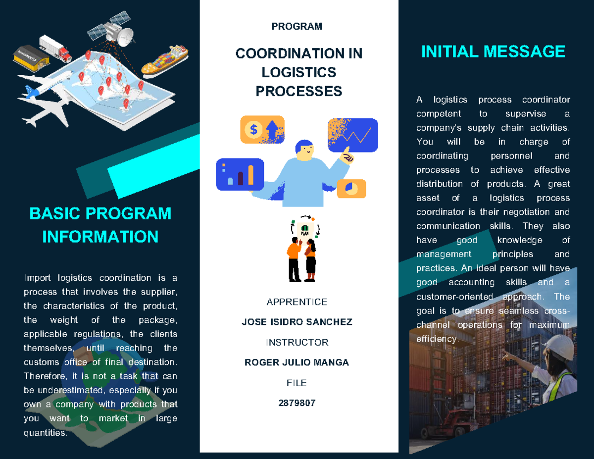 LOG 101: Program Coordination in Logistics Processes - Studocu