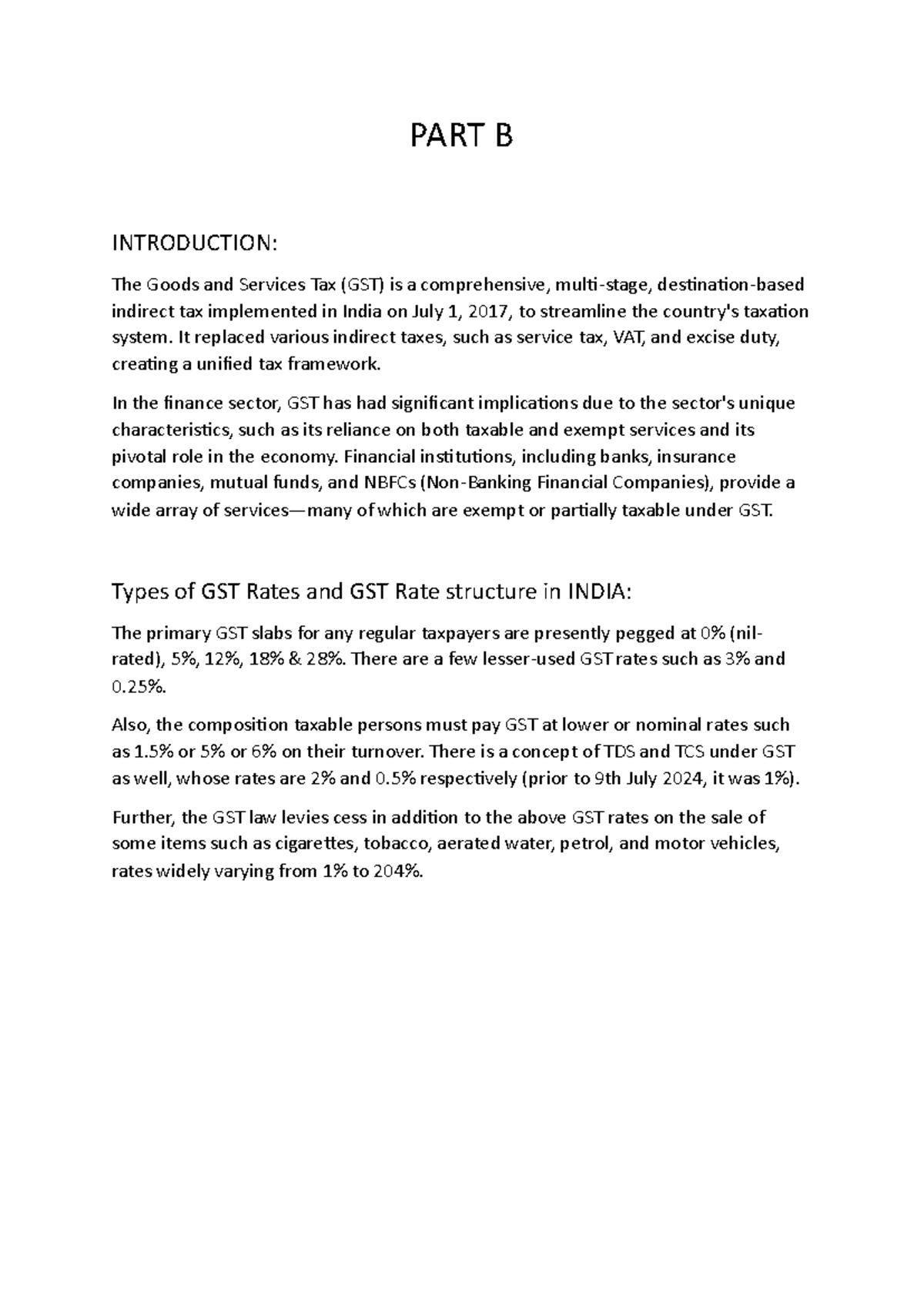 IDT PART B PDF - assignment - PART B INTRODUCTION: The Goods and ...