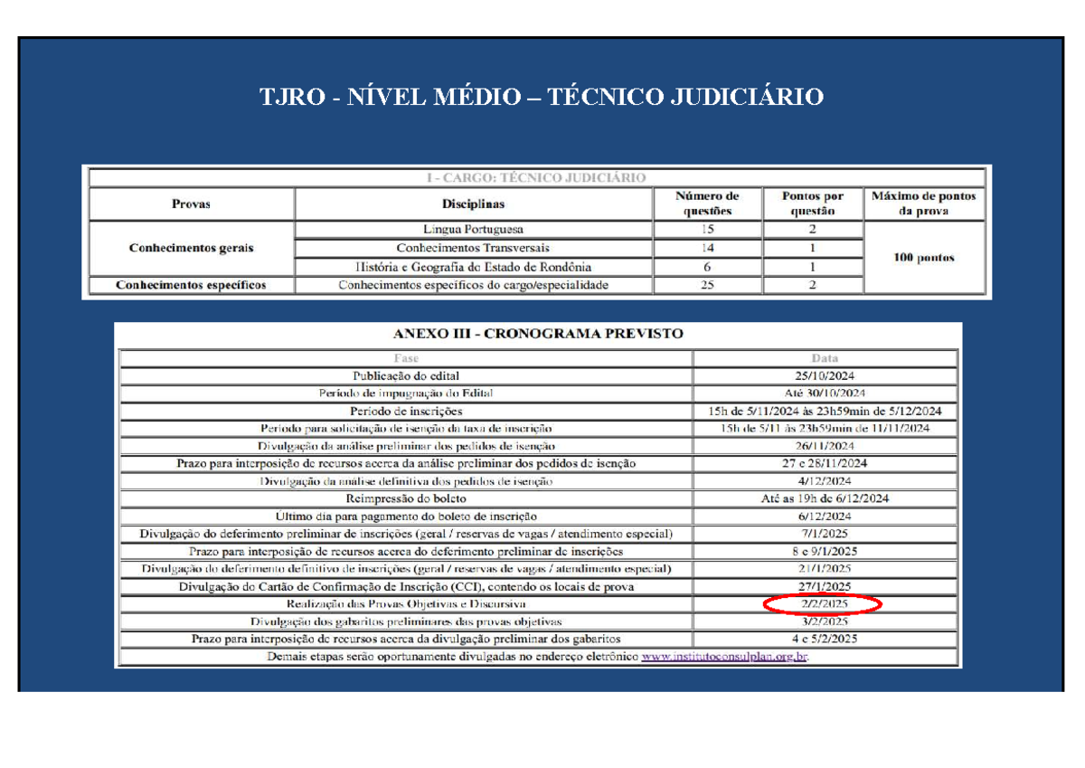 TÉC. Verticalizado - TJRO - TJRO - NÍVEL MÉDIO – TÉCNICO JUDICIÁRIO ...