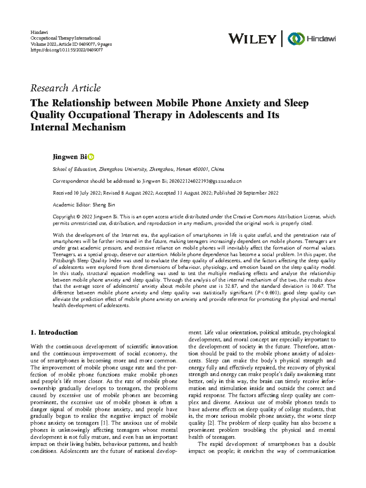Photo inspiration: Gallery Detail: Impact Of Mobile Phone Anxiety On Sleep Quality Among Adolescents