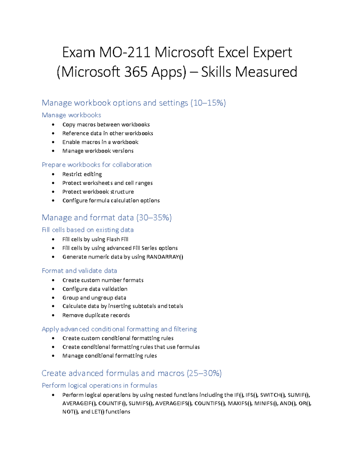 mo-211-od-final-exam-study-guide-for-excel-expert-mos-365-studocu