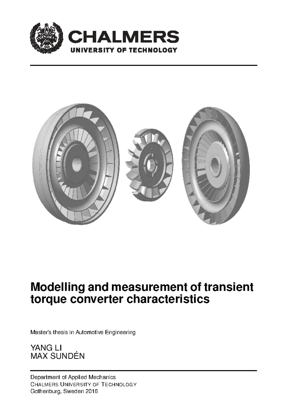 Modelling and Measurement of Transient Torque Converter Characteristics ...