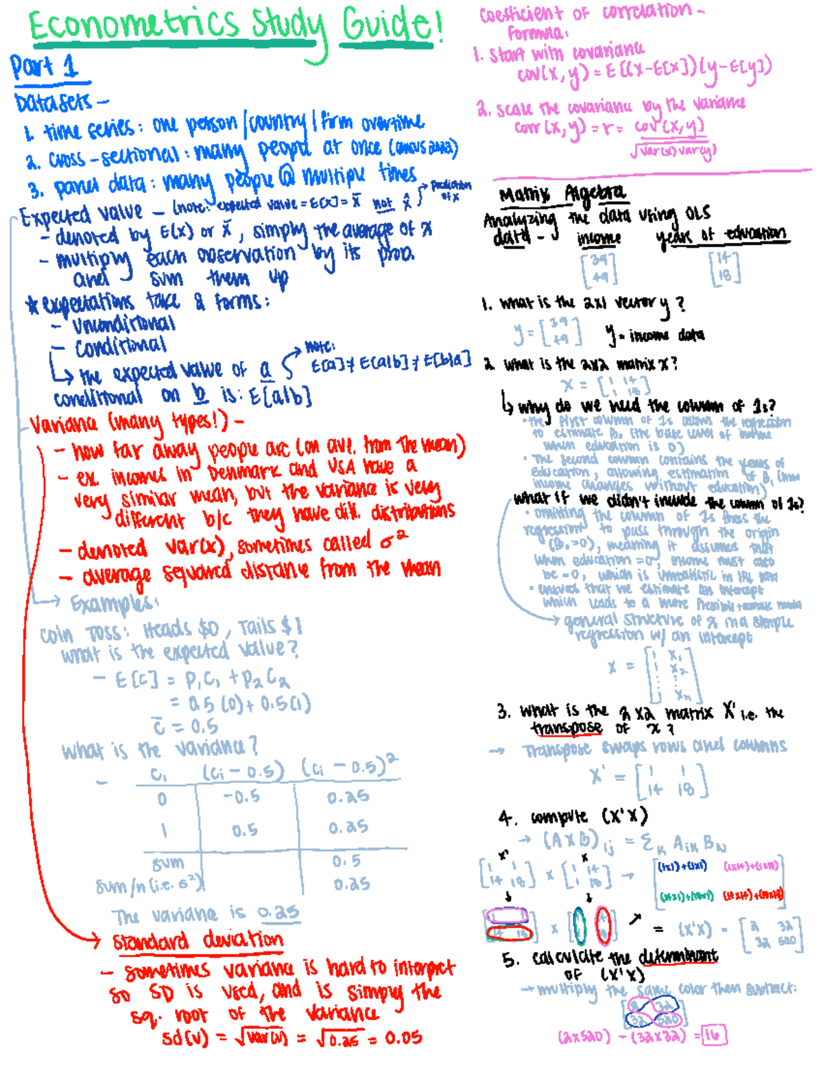 Econometrics Study Guide: Key Concepts and Techniques (Econ301) - Studocu