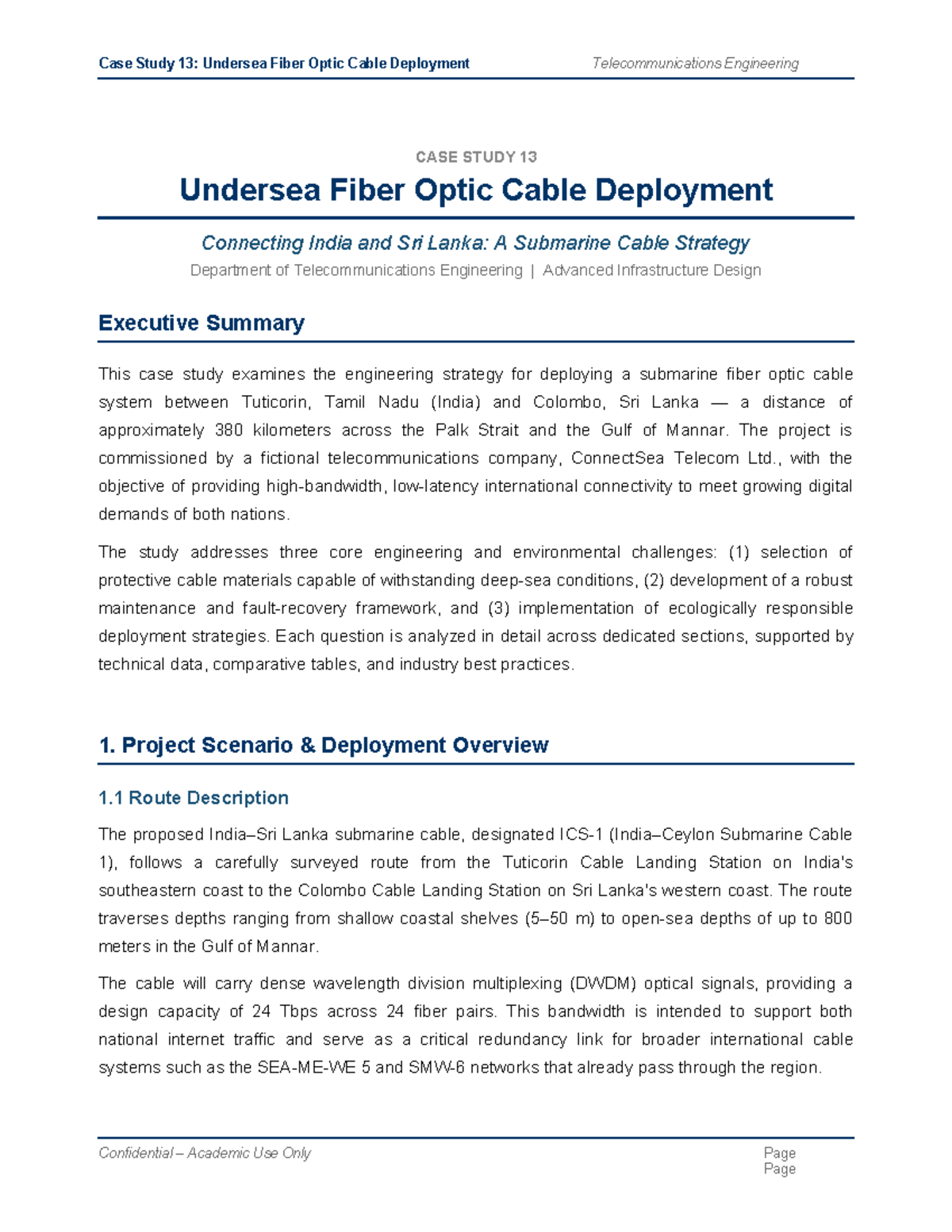 Case Study 13: Undersea Fiber Optic Cable Deployment in ...