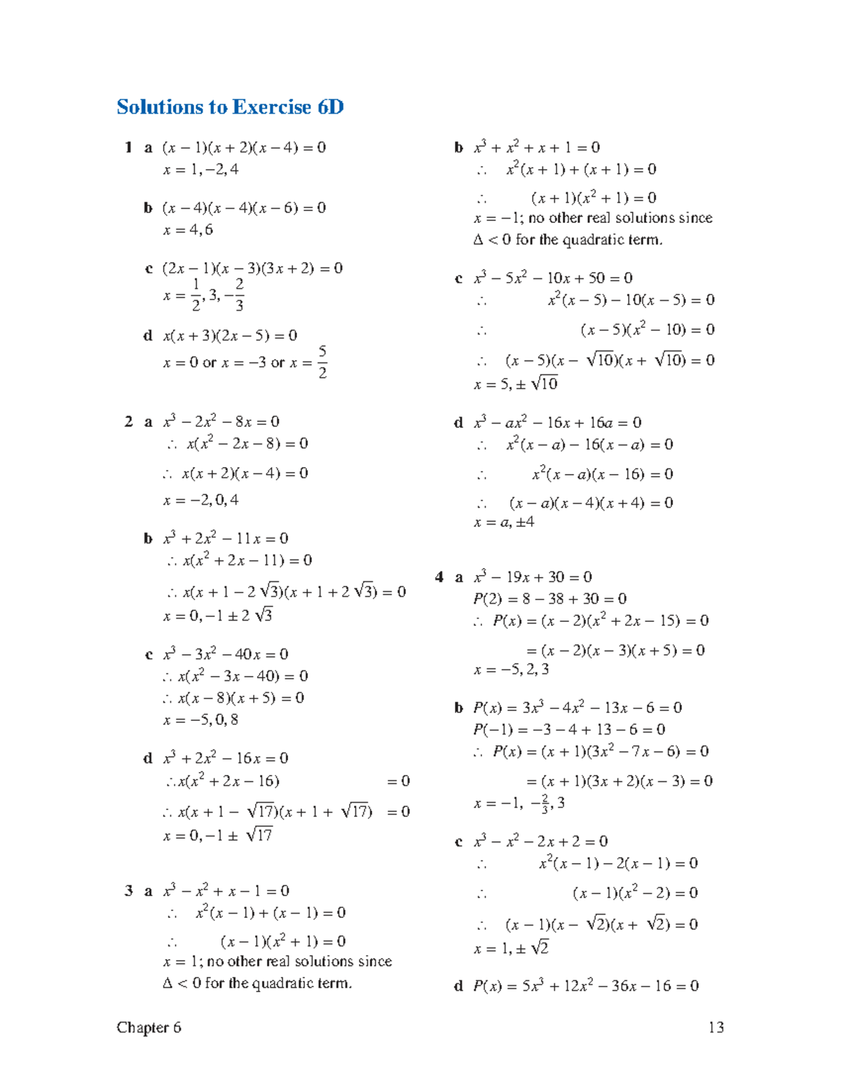 Cambridge MATH 101 Chapter 6D Worked Solutions - Studocu