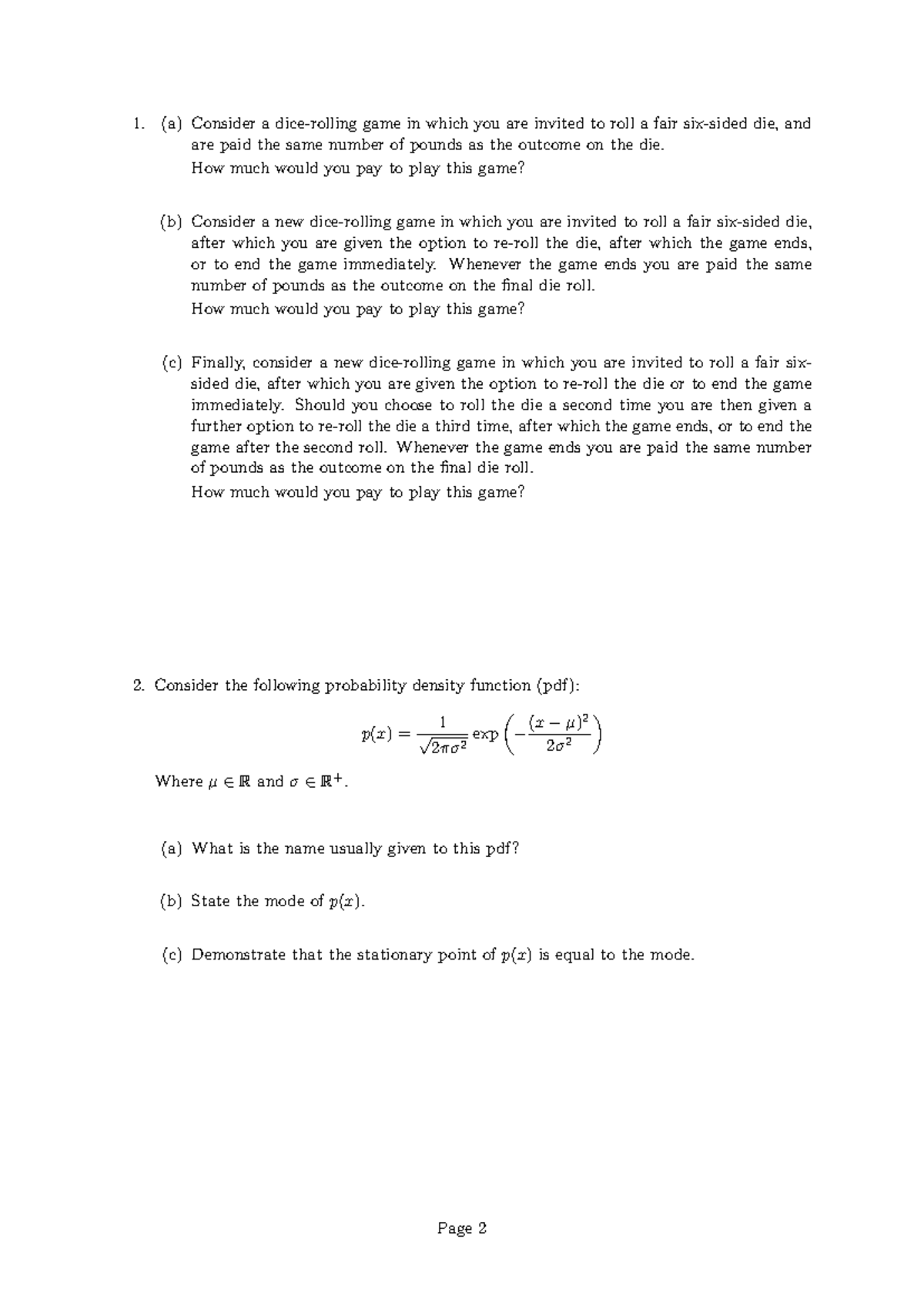 Problem Set: Probability Concepts and Games Analysis (Course Code: 3 ...