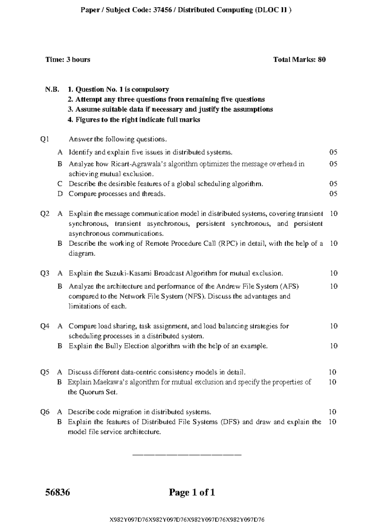 Distributed Computing (DLOC II) May 2024 Question Paper - 3 Hours - Studocu