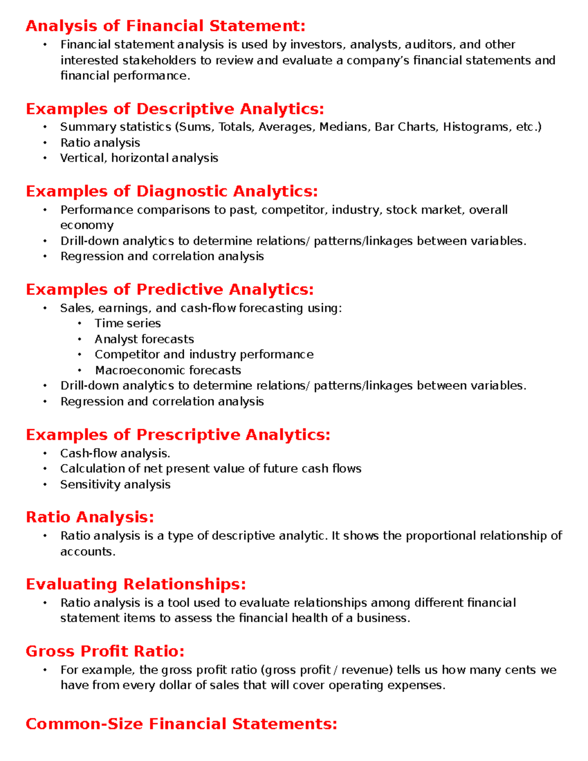 Financial Statement Analysis: Descriptive to Predictive Techniques ...