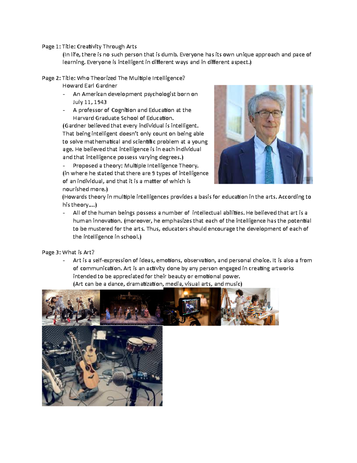 Lesson 2: Creativity Through the Arts - BENLAC Insights - Document Preview