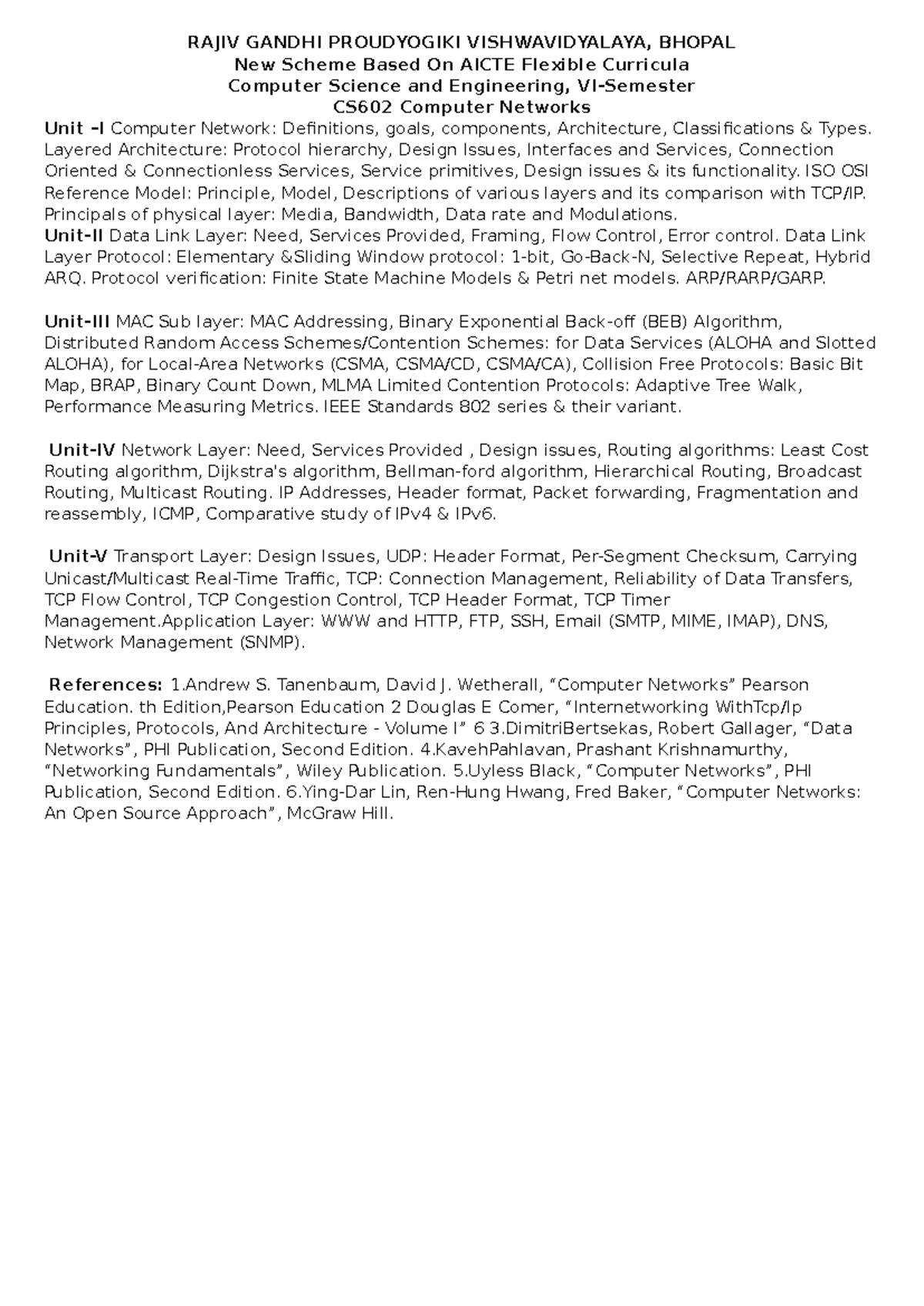 CS602 Computer Networks: Comprehensive Overview and Key Concepts - Studocu