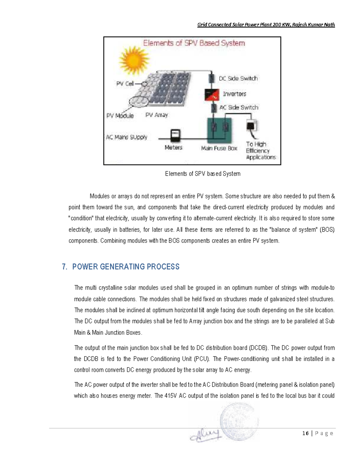 Grid Connected Solar Power Plant (200 KW) - Project Overview (QSQS ...