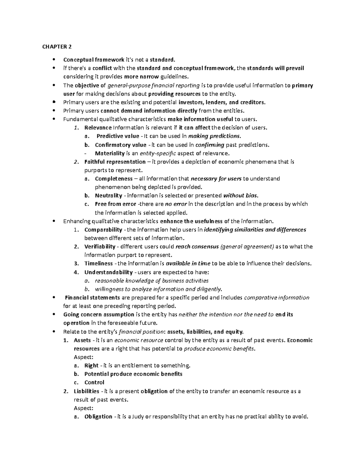 CFAS Chapter 2 - Conceptual Framework and Financial Reporting Insights ...