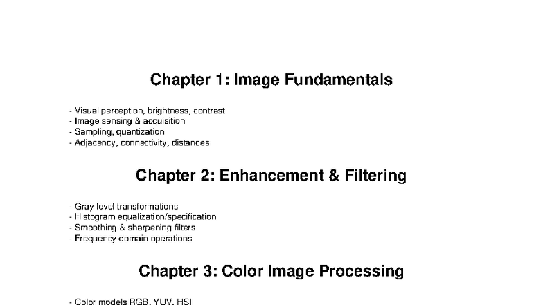 Detailed DIP Video Coding - Chapter 1: Image Fundamentals - Visual ...