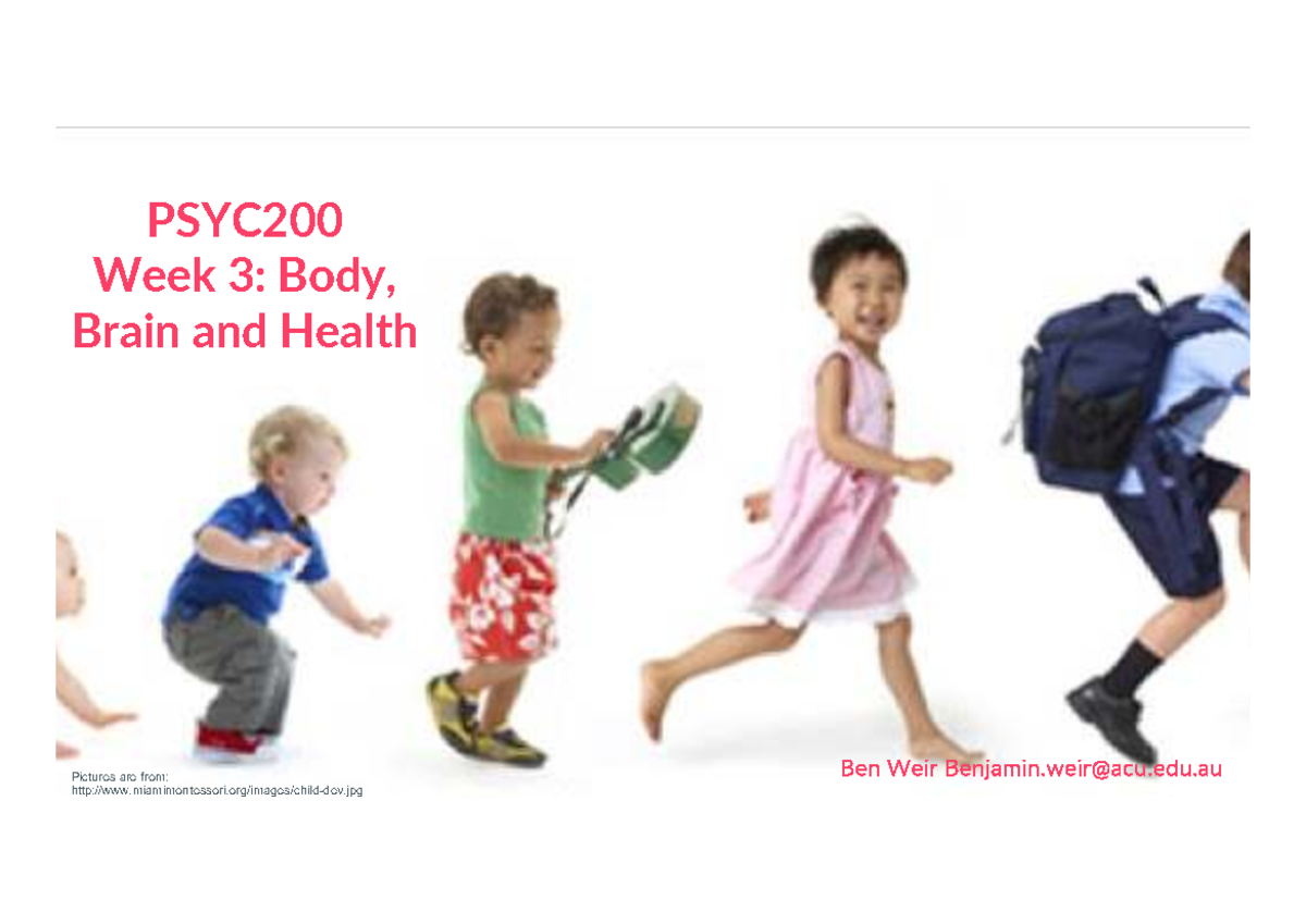 PSYC200 Week 3 Lecture: Overview of Body, Brain, and Health Development ...
