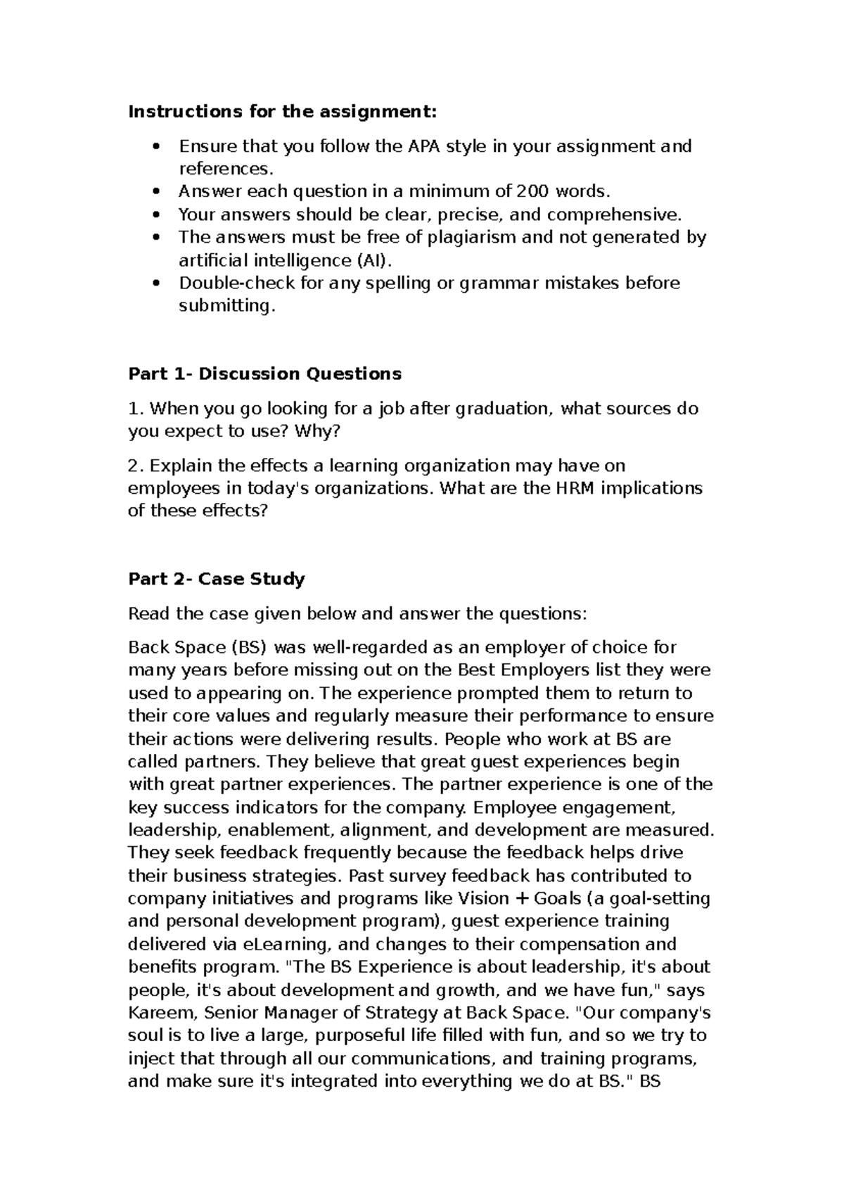 MGT 211 Final Exam: Assignment Instructions & Case Study Analysis - Studocu