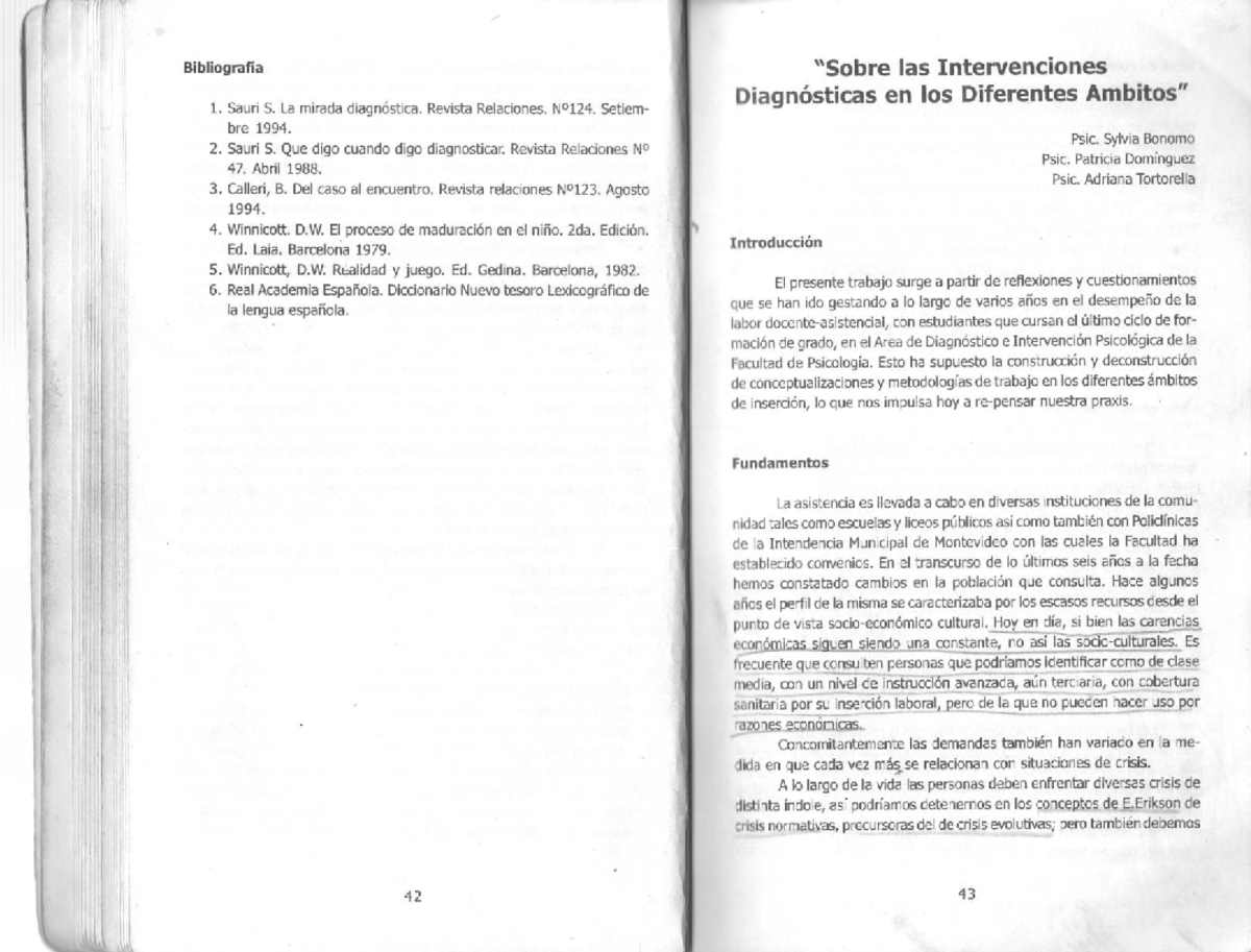 Entrevista de Recepción en Psicología: Reflexiones y Estrategias - Document Preview