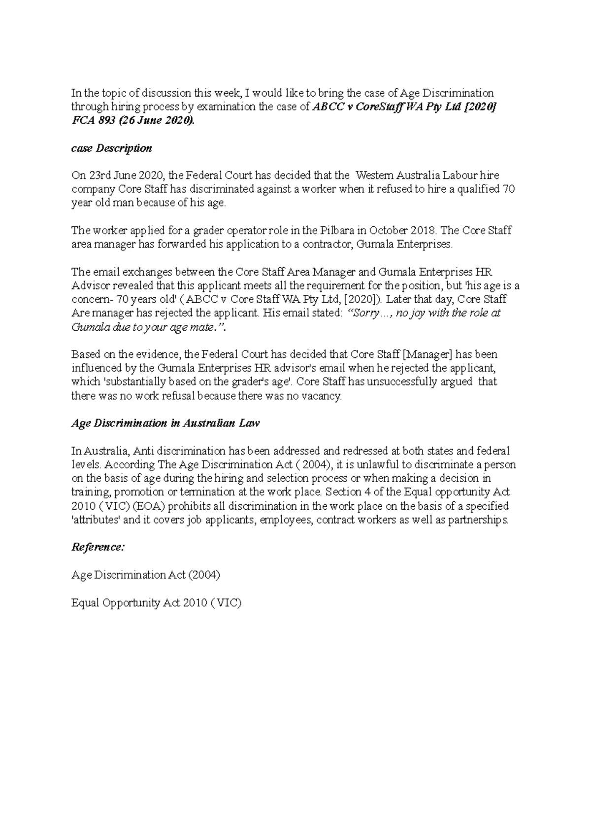 BUSM4591 - Assignment 2: Examining Employee Voice in Australia - Studocu