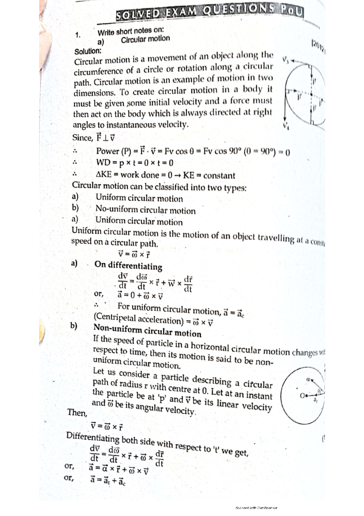 Old Q Solns Applied II Dynamics 3rd Sem Physics Notes - Studocu