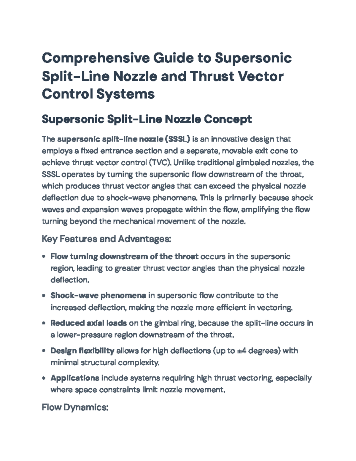 Comprehensive Analysis of Supersonic Nozzles & Thrust Vector Control ...