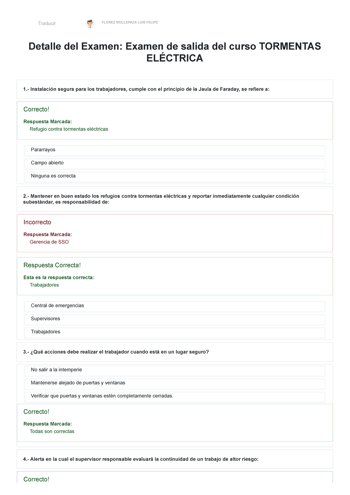 Examen Final TORMENTAS ELÉCTRICAS - Seguridad y Refugios - Document Preview