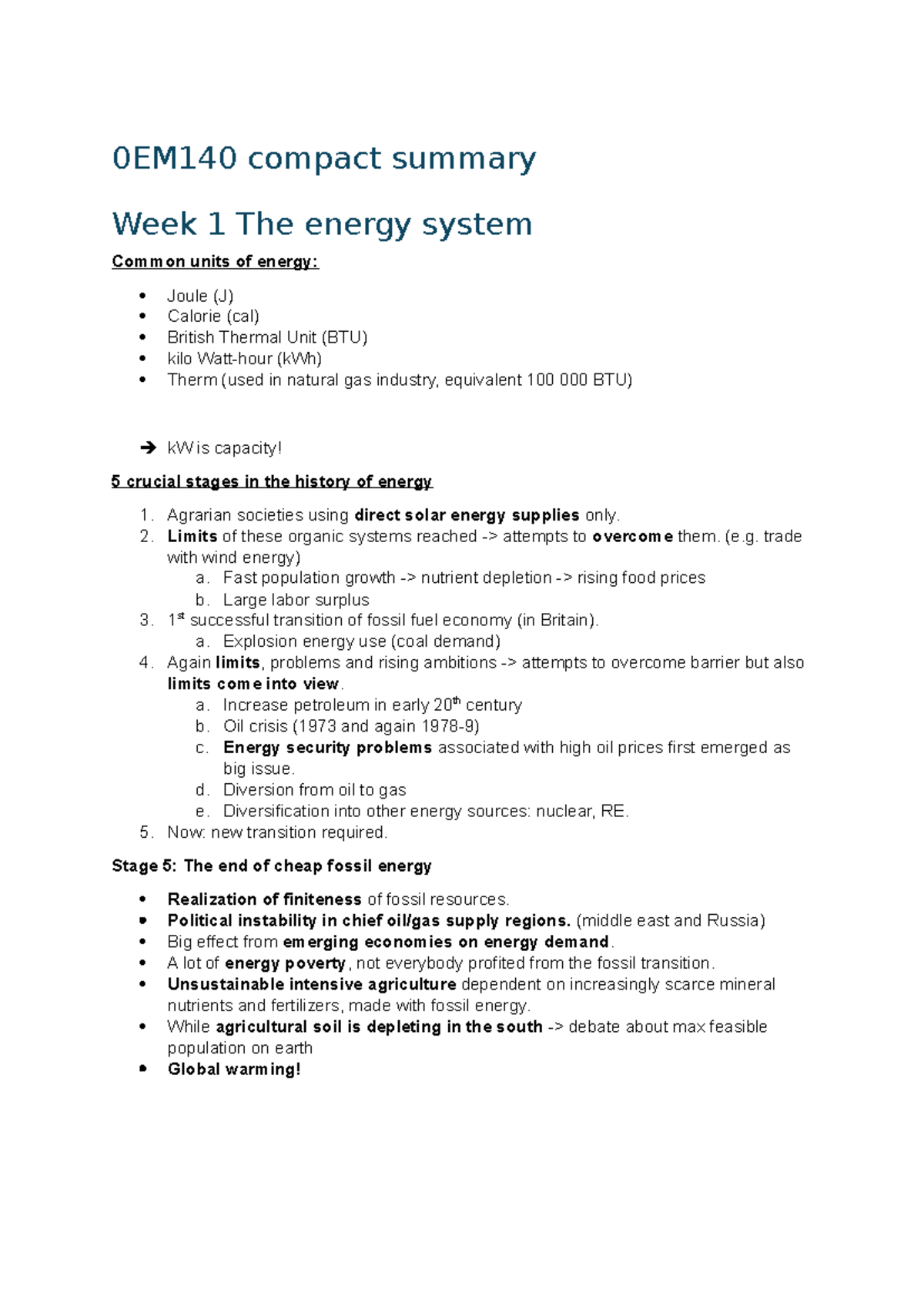 0EM140 Compact Summary Exam Review 2024 - Studeersnel