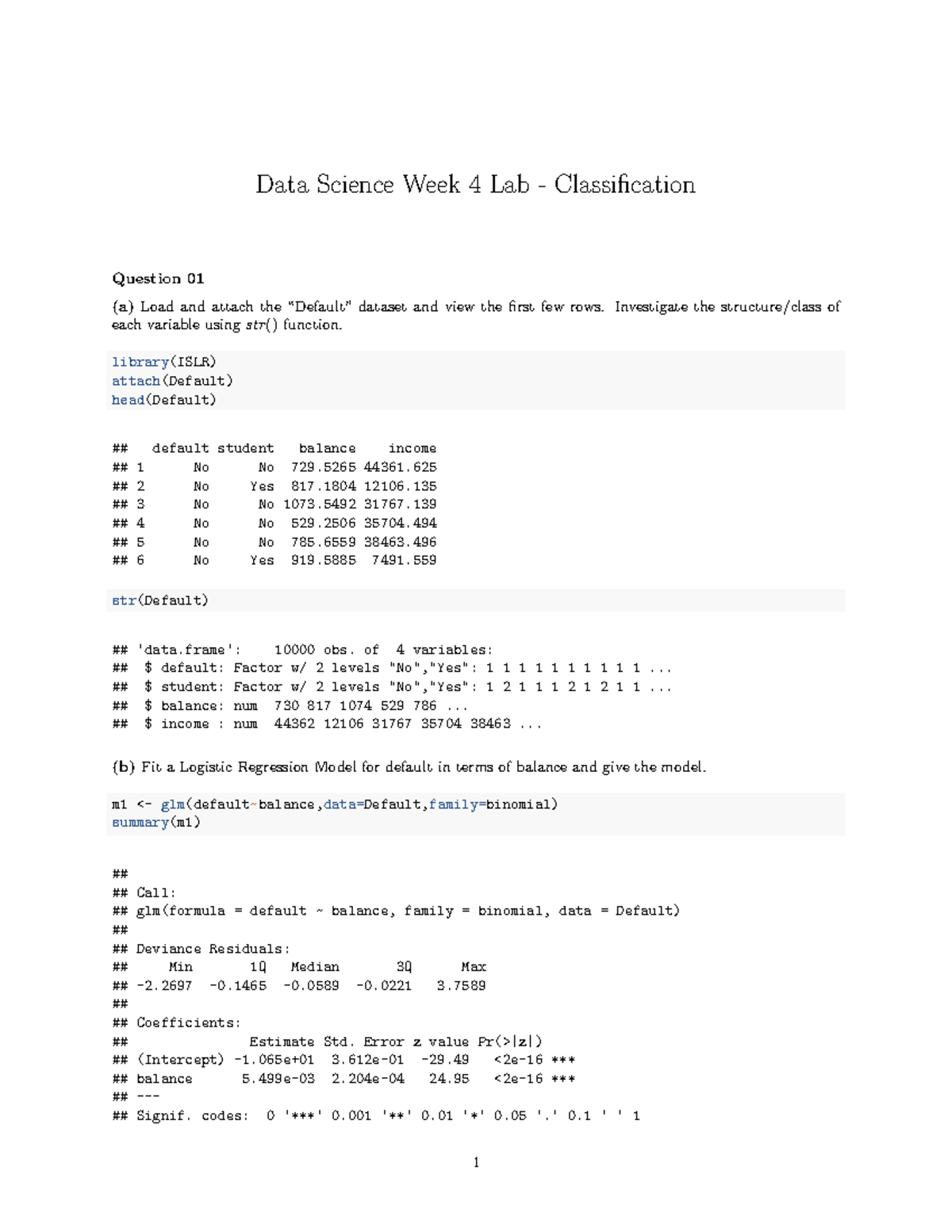 Week4 Answers classification 14th aug 2020 - Data Science Week 4 Lab ...