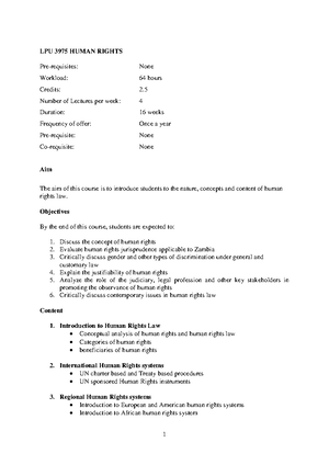 Human Rights Module Kaaba - UNIVERSITY OF ZAMBIA INSTITUTE OF DISTANCE ...