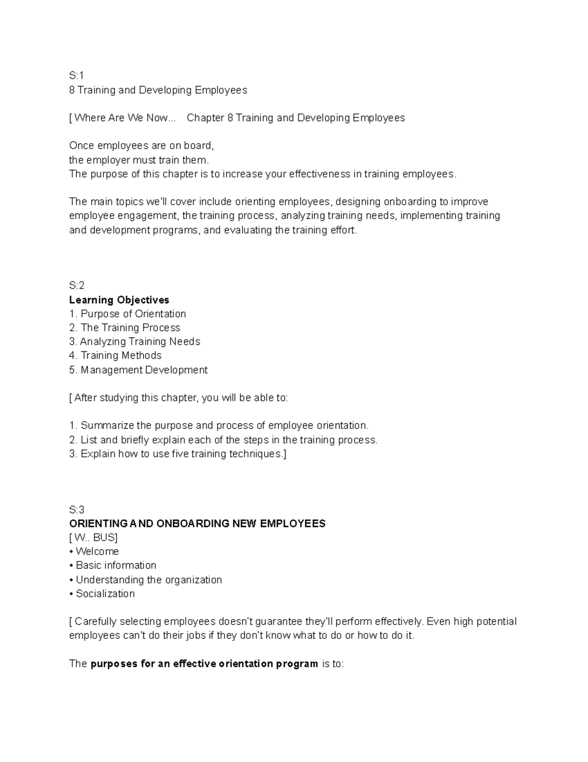 HRM C-8: Training and Developing Employees - Chapter 8 Overview - Studocu