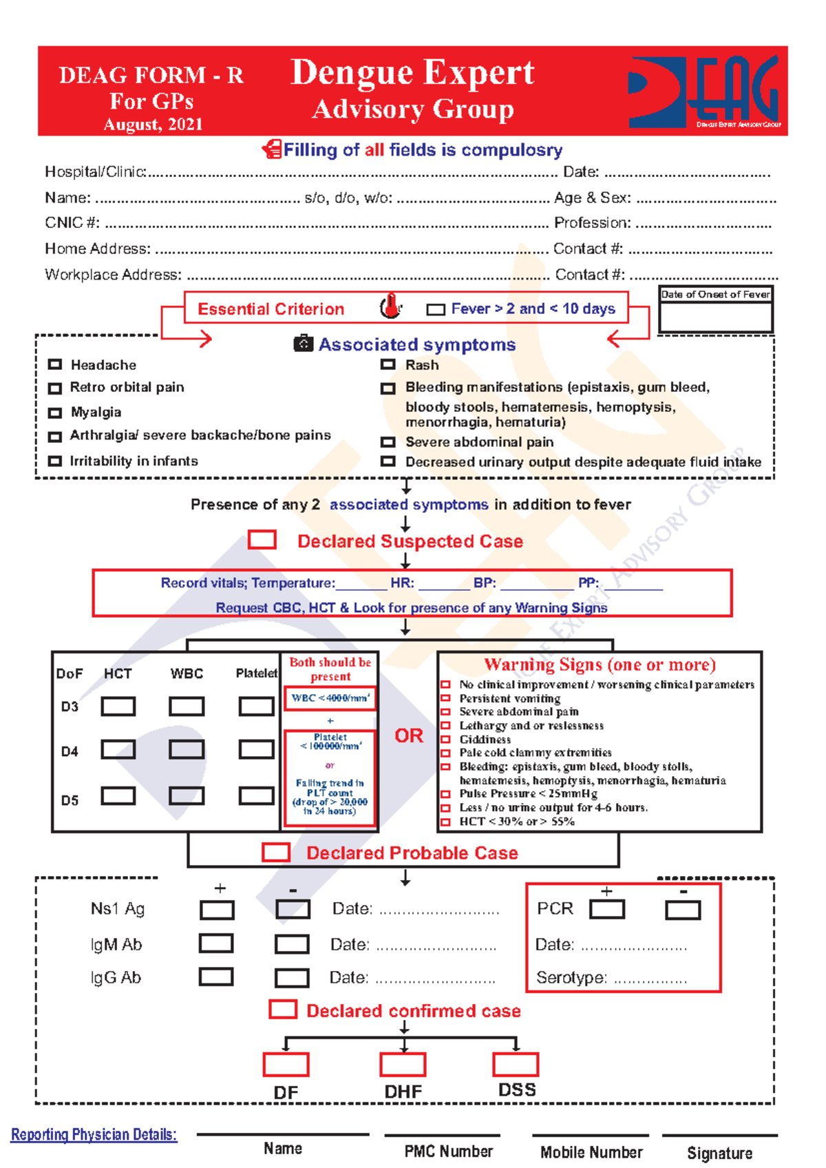 DEAG-Form-R for Gps - N/A - D ENGUE E XPERT A DVISORY G ROUP DEAG FORM ...
