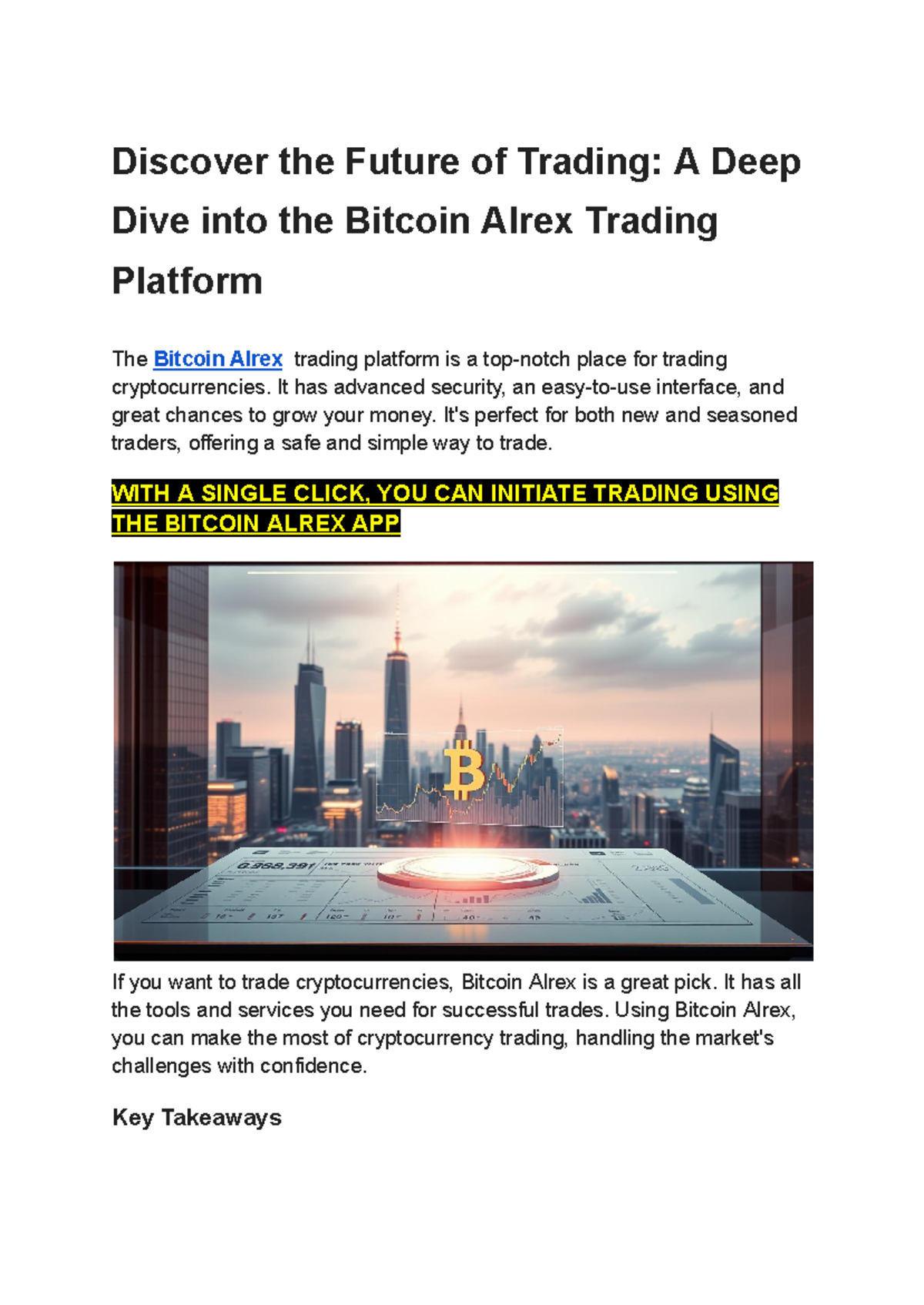Bitcoin Alrex Platform Review: A Comprehensive Guide to Crypto Trading ...