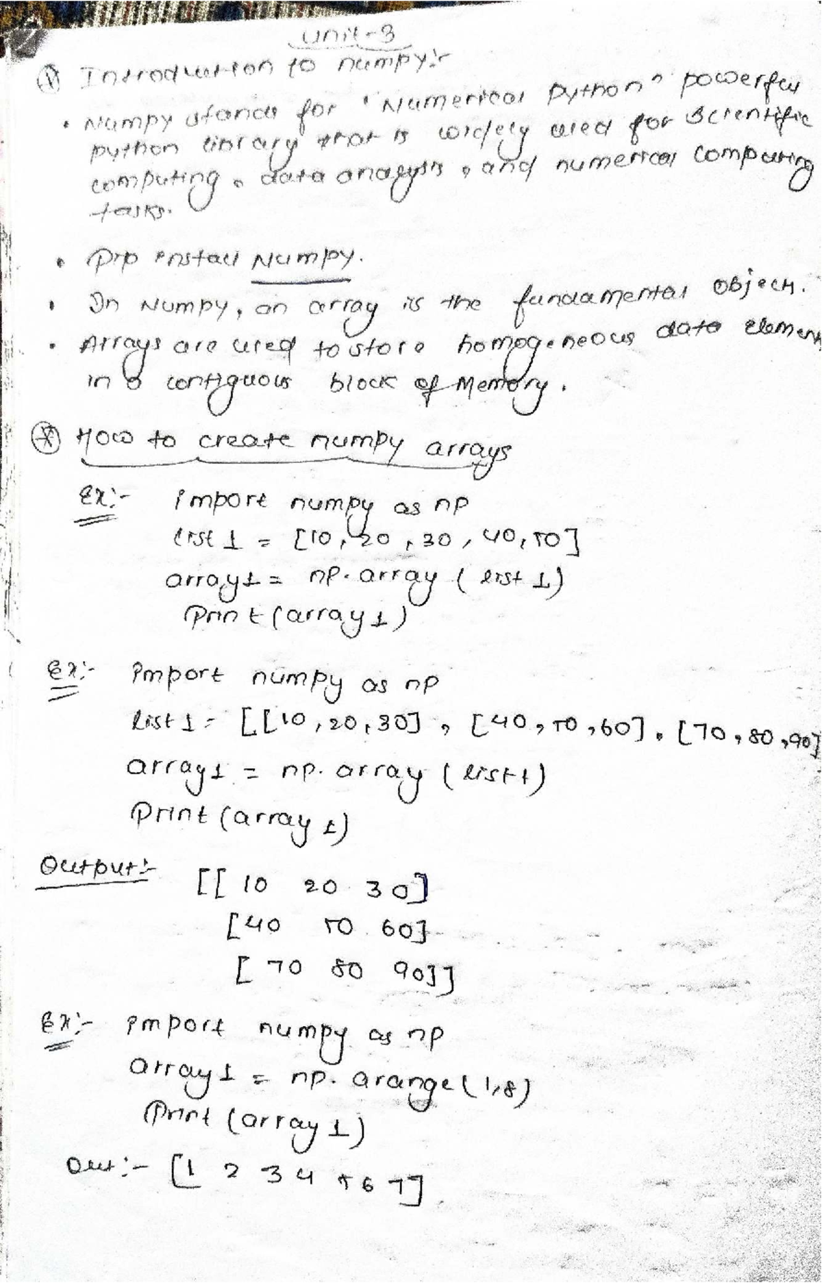 Numpy Intro & Basics: Scientific Computing with Python - Studocu