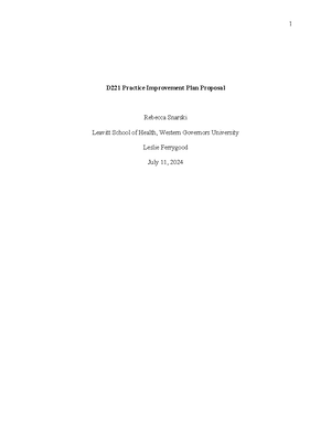 D219 Task 1 - D219 Task 1 - D219 Task 1: Ketamine Infusions for ...
