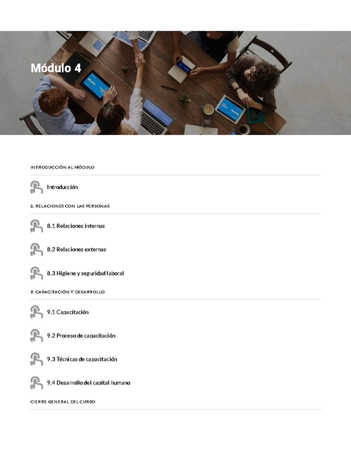 Módulo 4: Relaciones Laborales y Capacitación en Recursos Humanos (M4 ...