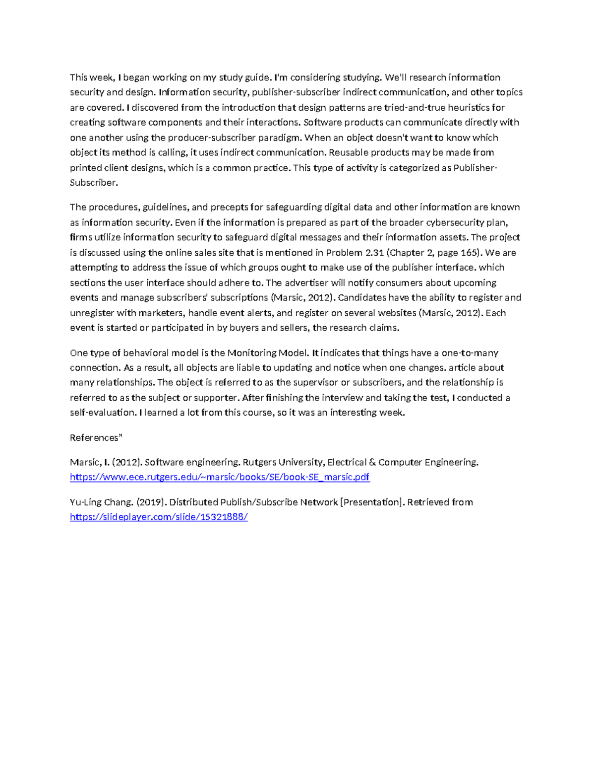 CS 2401 LJ unit 7 - mandatory assignment - This week, I began working ...