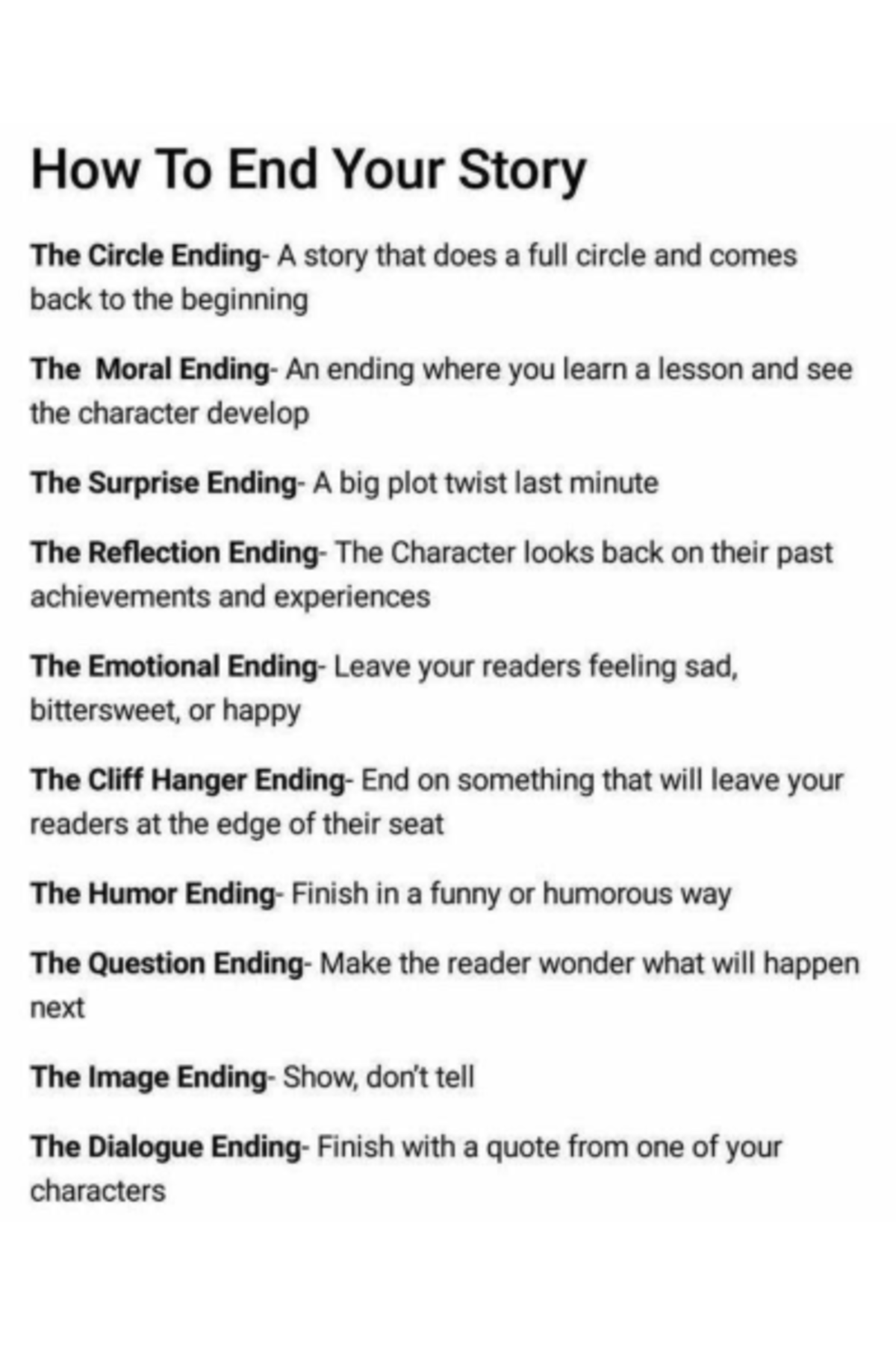 Revision Tips and Writing Cheat Sheets for Creative Storytelling - Studocu