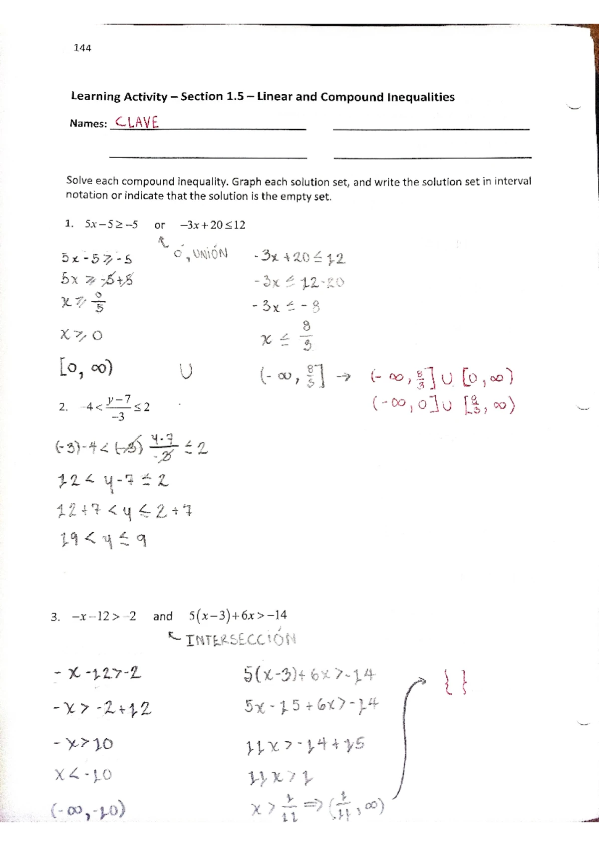 Learning Activity - Sec 7.5 - Polynomials & Inequalities - Studocu