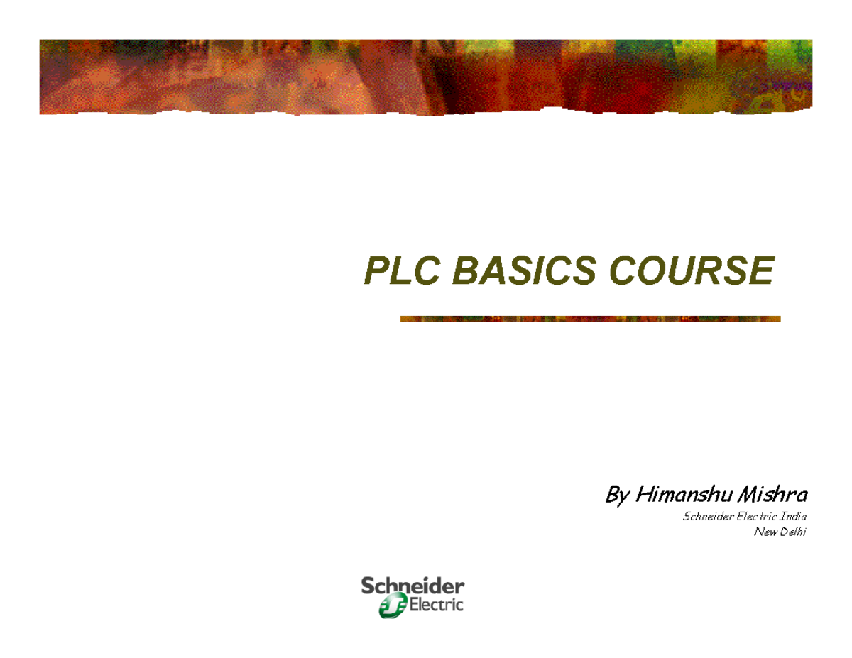 PLC Basics Course: Understanding PLC Structure & Operation - Studocu