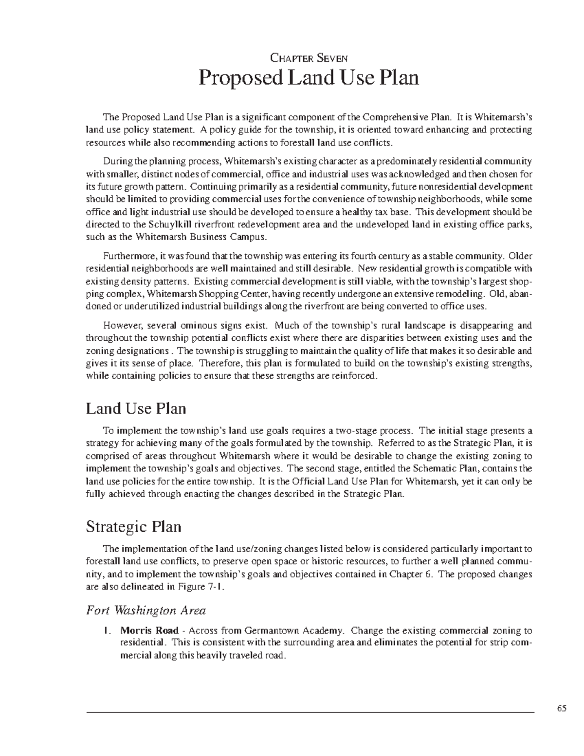 Chapter 07: Whitemarsh Proposed Land Use Plan - Policy Outline and ...