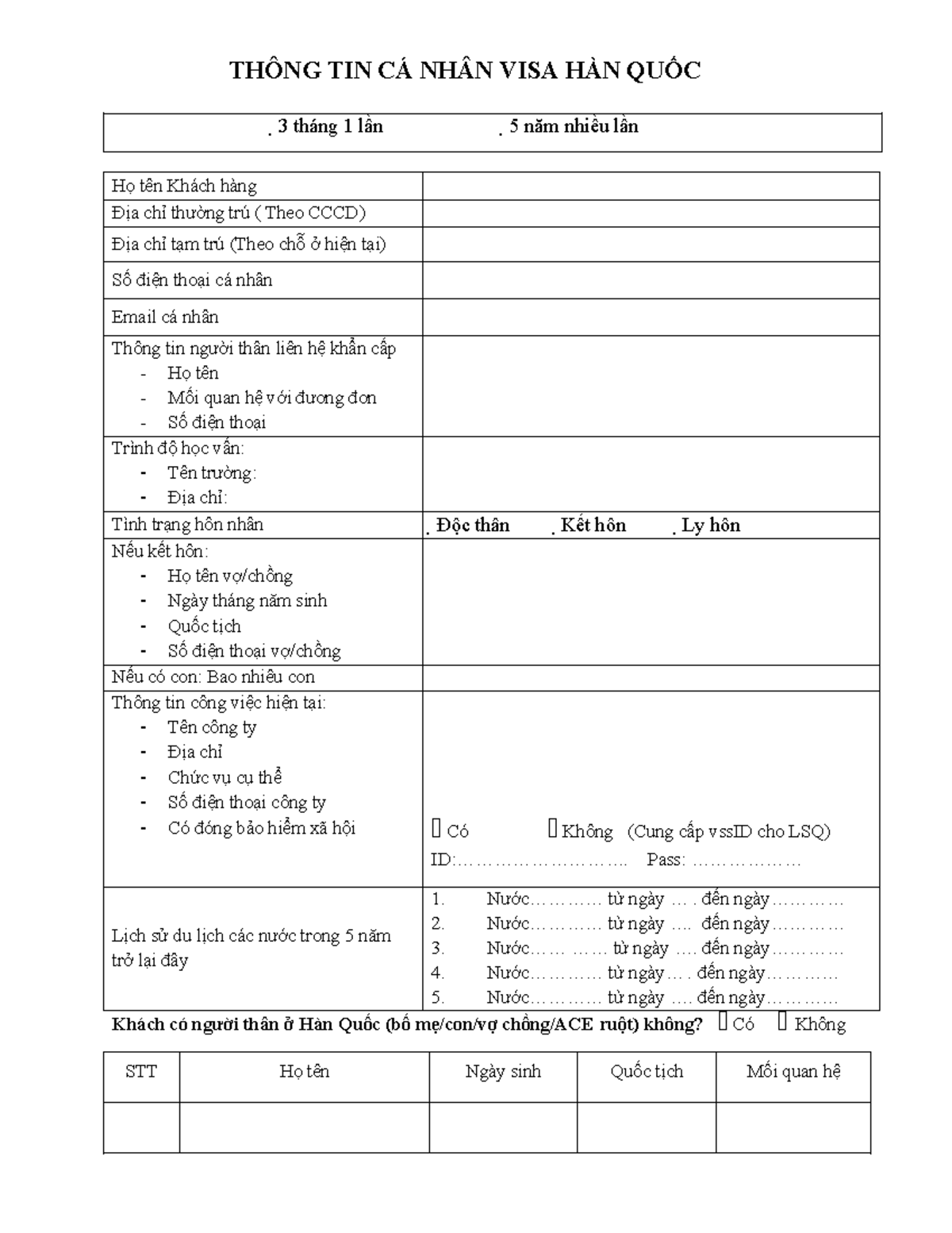 FORM THÔNG TIN VISA HÀN QUỐC 2024 - THÔNG TIN CÁ NHÂN VISA HÀN QUỐC 3 ...