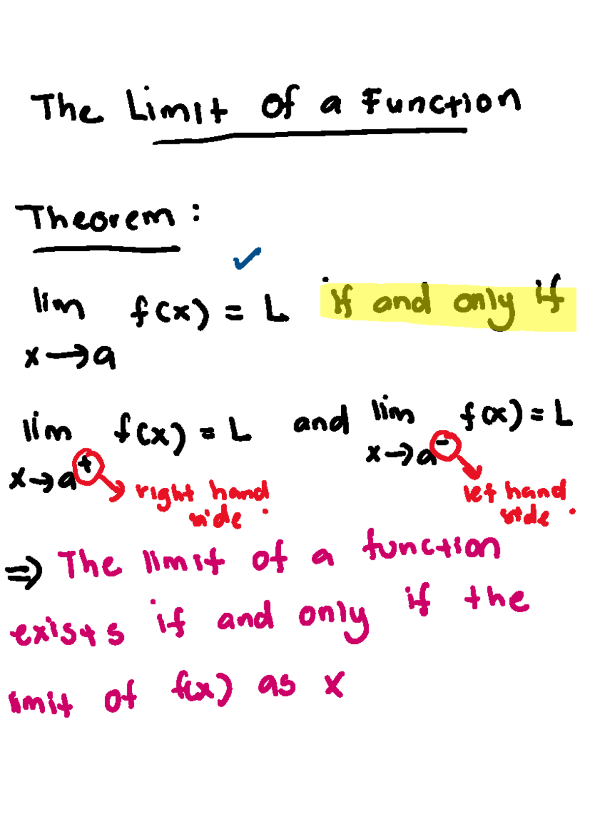MAT183 Chapter 1 - The Limit of Function - The Limit of a Function ...