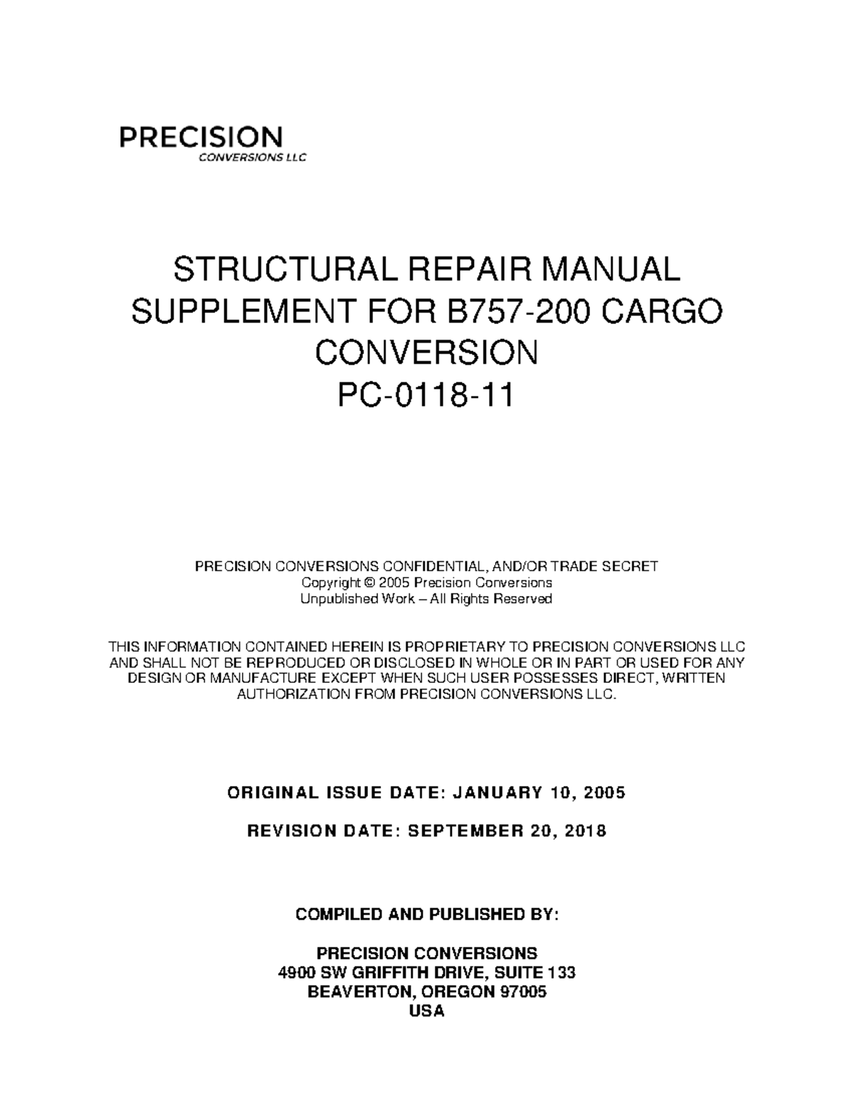 Structural Repair Manual Supplement for Cargo Conversion 200PCF - Studocu