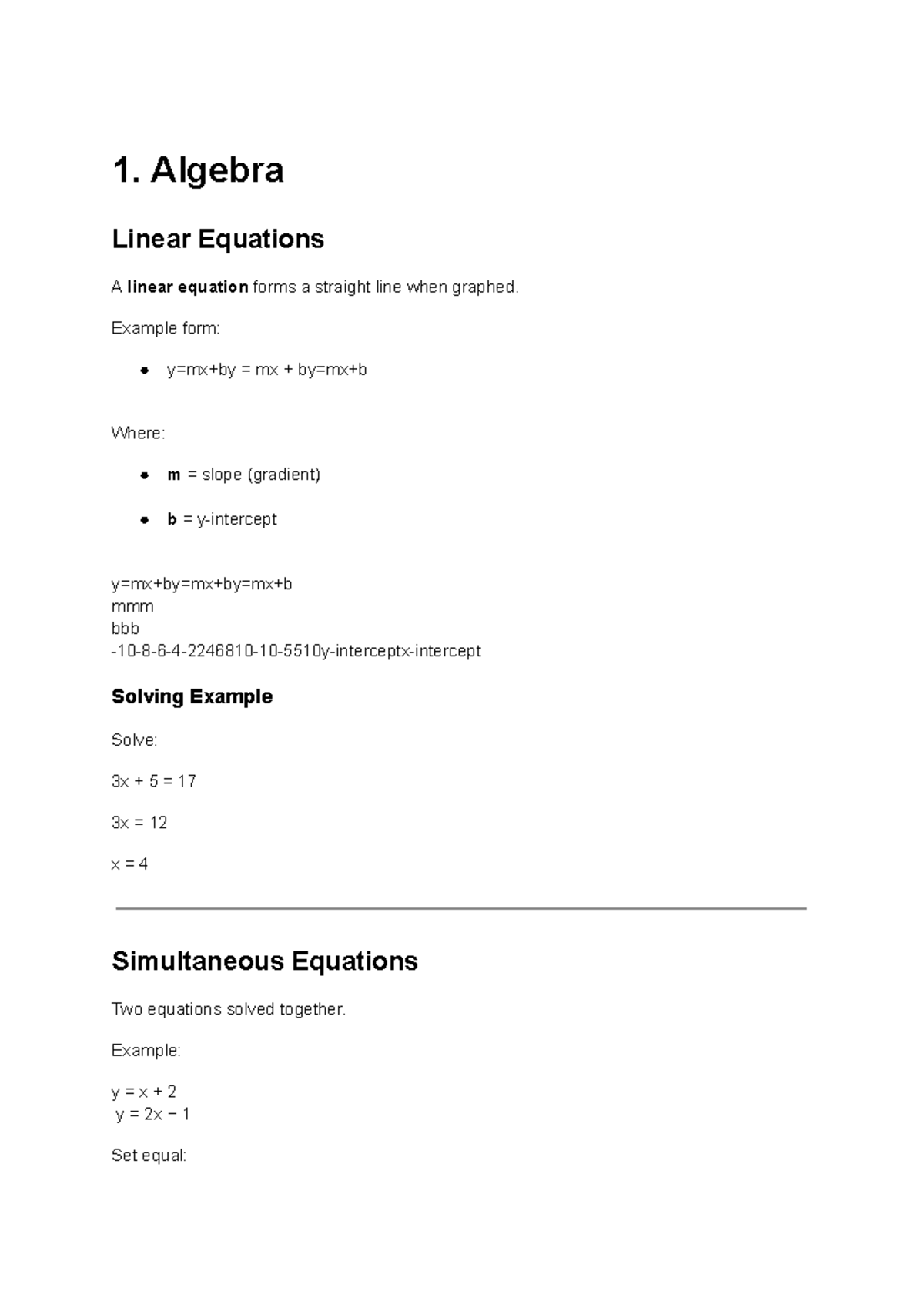 HSC Math Standard Notes: Linear Equations, Finance, Trig & Stats - Studocu